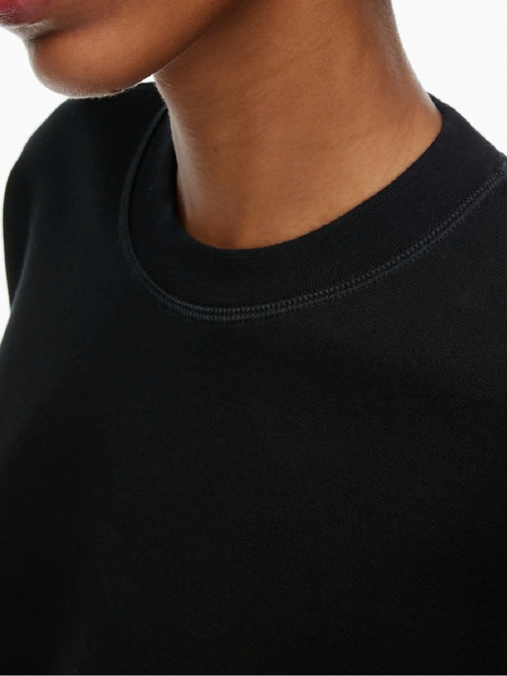Aritzia Black Crewneck Sweatshirt - Perfect Fit - Sweatfleece - Airy Terry